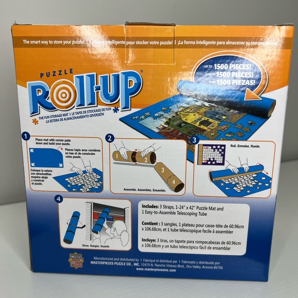 NEW! ROLL-UP puzzle mat. 24”x42” BRAND NEW SEALED box. Fits up to 1500 pieces. - Picture 3 of 4